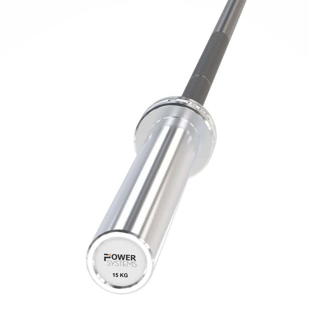 Power Systems - Women's Hybrid Barbell - White Band - Weight Bars - Revive and Lift