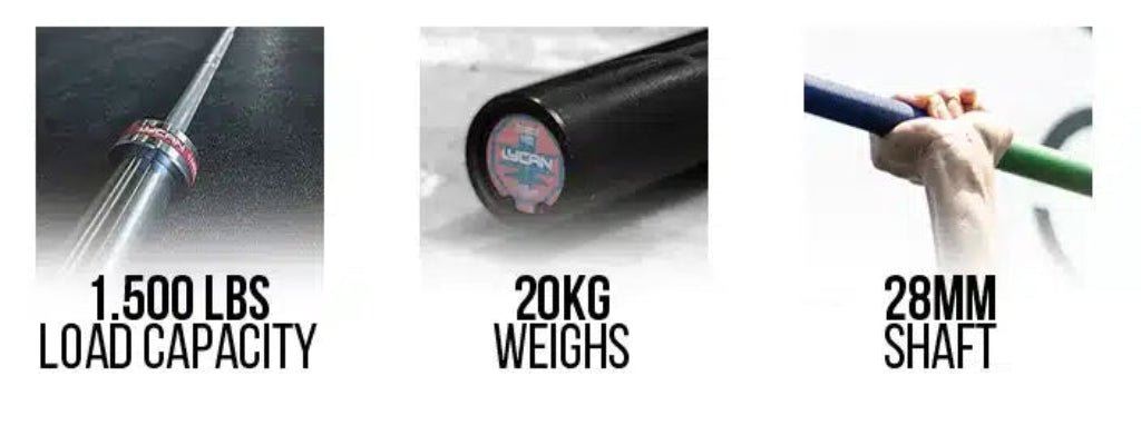 Lycan Fitness - Cerakote Pro Rainbow Barbell - Weight Bars - Revive and Lift