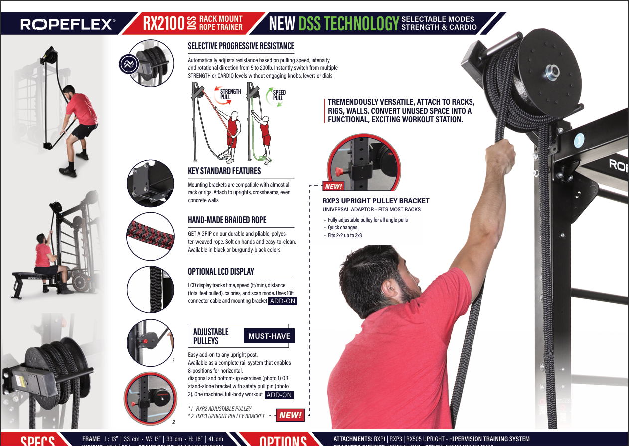 Rack Mount Ropeflex RX2100 OX2 Rope Trainer