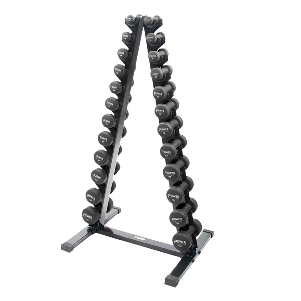 Power Systems - Neoprene of Vinyl Vertical Dumbbell Rack - Dumbbell Storage - Revive and Lift