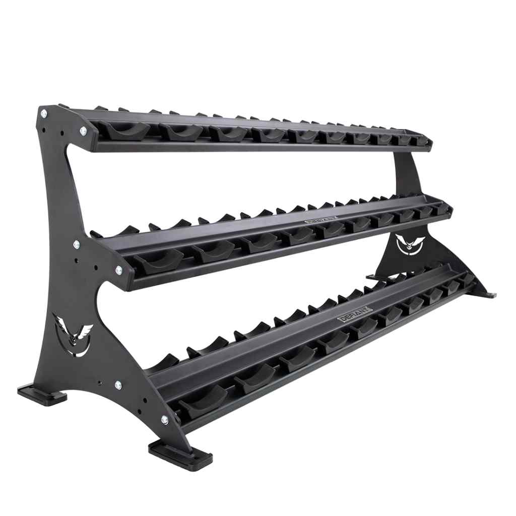Defiant Strength - Defiant 3 Tier Adjustable Saddle Rack - Dumbbell Storage