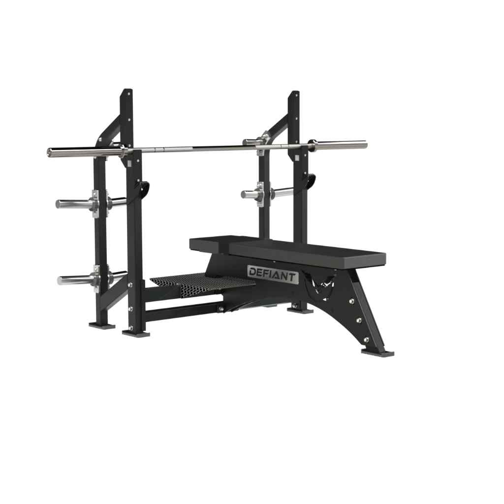 Defiant Strength - Defiant Olympic Bench Press with Plate Storage - Bench