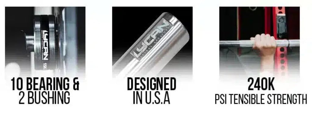 Lycan Fitness - Olympic Barbell - Weight Bar - Revive and Lift