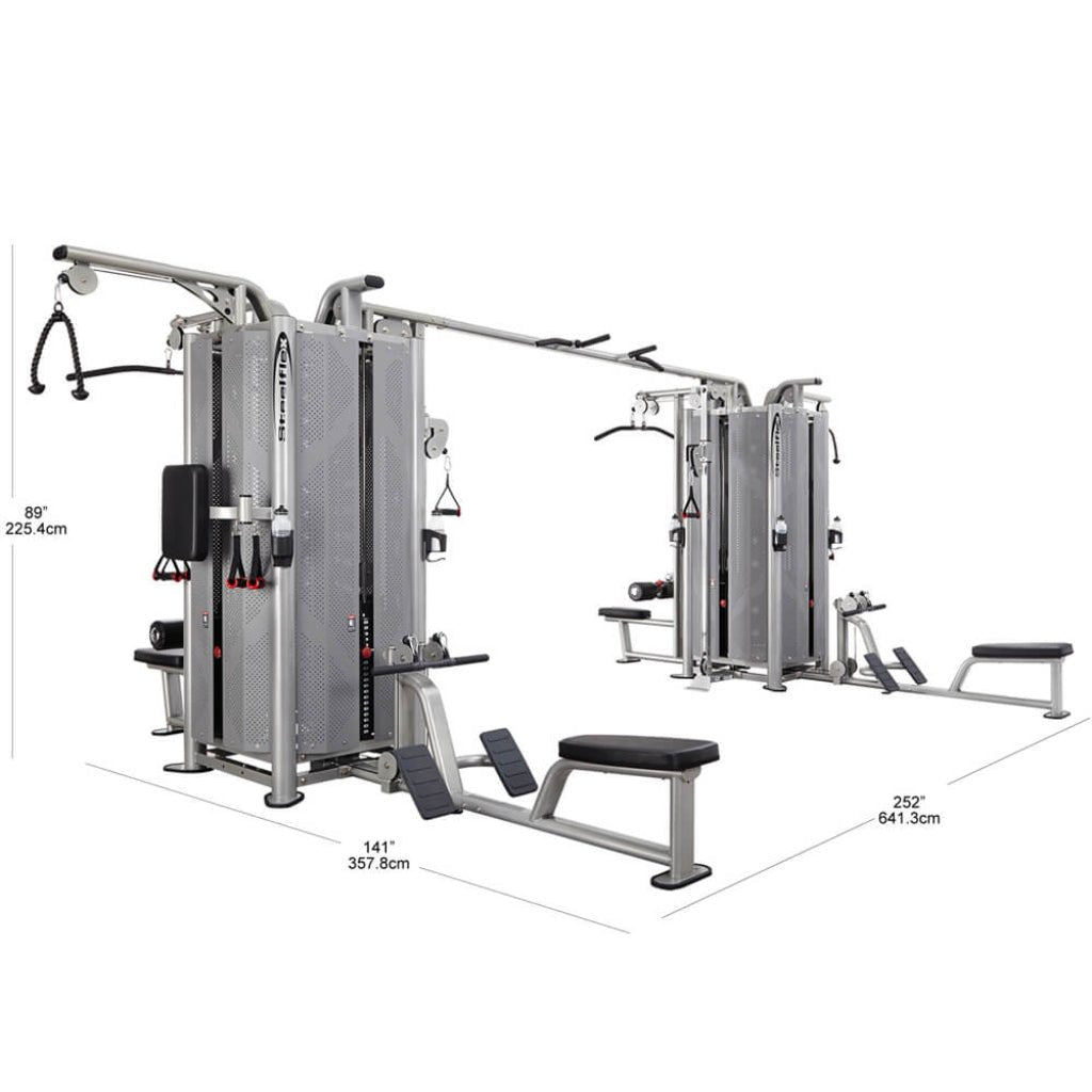 SteelFlex - JG8000S 8 Stack Multi-Station Cable Crossover - Cable Machine - Revive and Lift