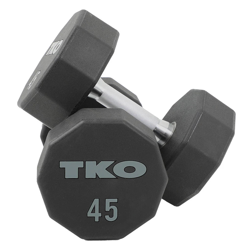 TKO Strength & Performance - TKO 10 - Sided Urethane Dumbbell Sets – 830TU - Dumbbell Set - Revive and Lift
