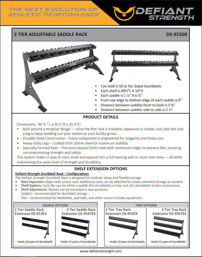 TKO Strength & Performance - TKO 5–150 lb Commercial Dumbbell Set with Rack - Dumbbell Set