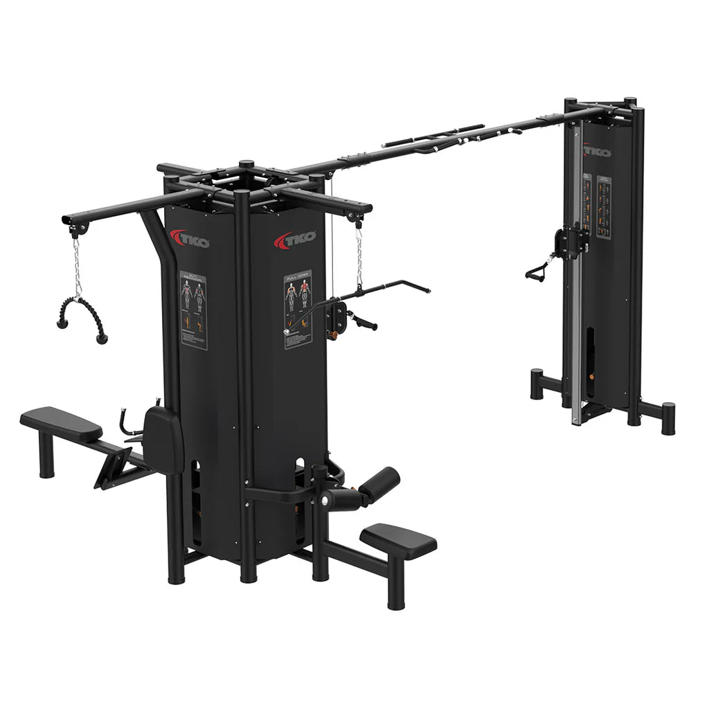TKO Strength & Performance - TKO 7032B 5 - Stack Jungle Gym Cable Machine - Multi - Gym