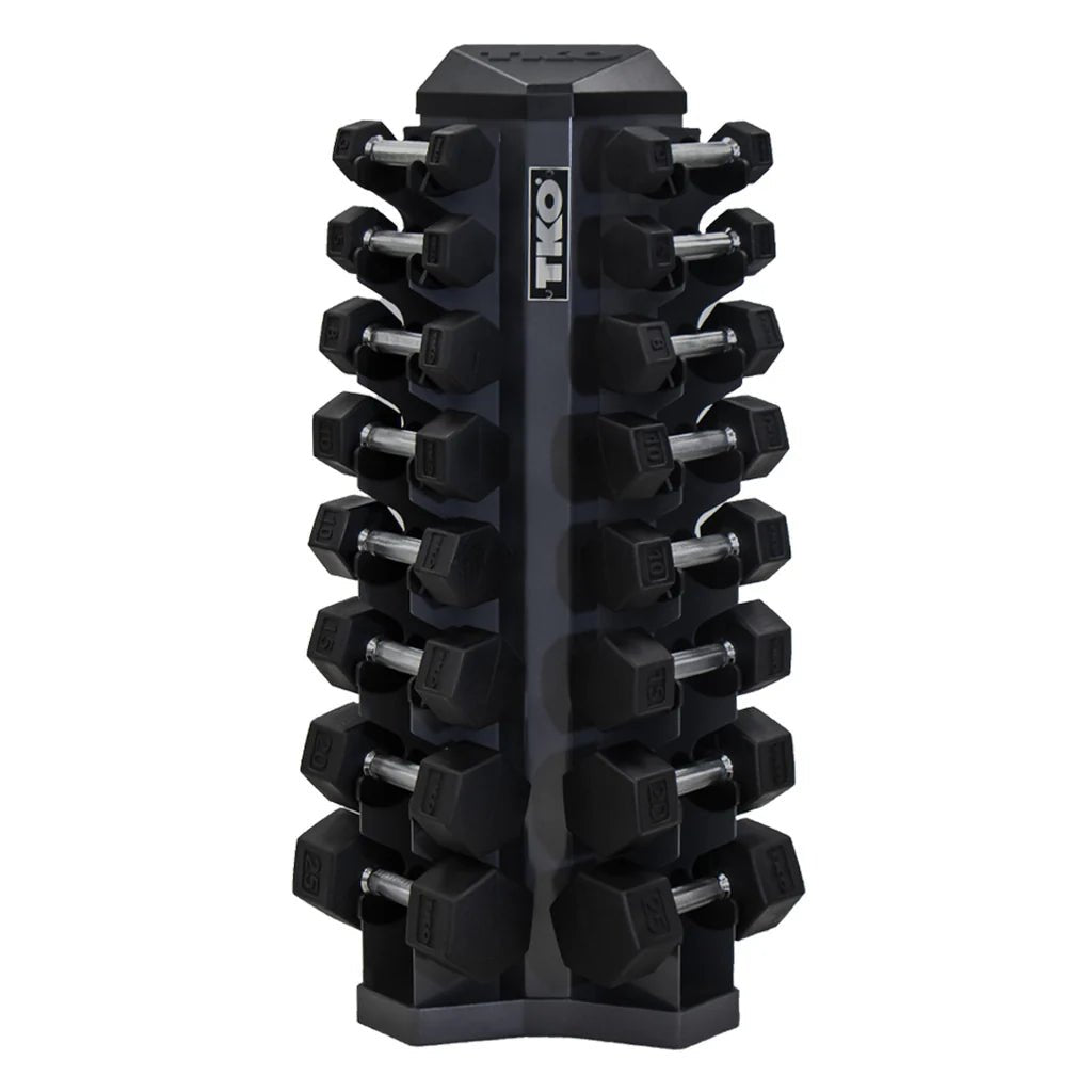 TKO Strength & Performance - TKO S826 Vertical Dumbbell Rack With 8 - Pair Dumbbell Set - Dumbbell Set - Revive and Lift