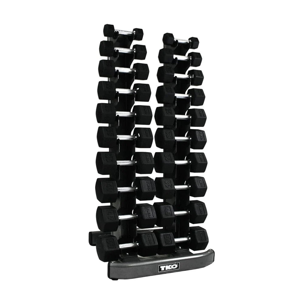 TKO Strength & Performance - TKO S840 Vertical Dumbbell Rack With 10 pair Dumbbell Set - Dumbbell Set - Revive and Lift