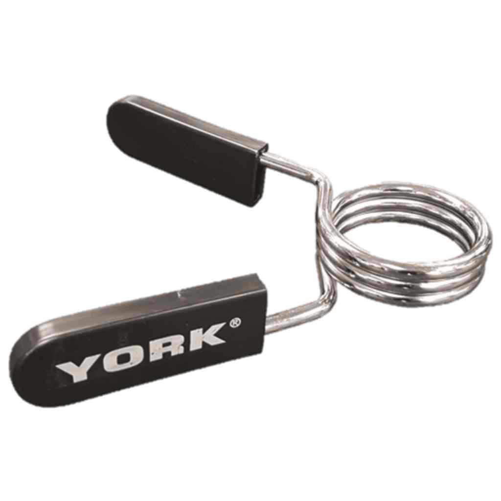 York Barbell - York 2β³ Spring Collars Chrome Pair - Clamps, Collars & Accessories