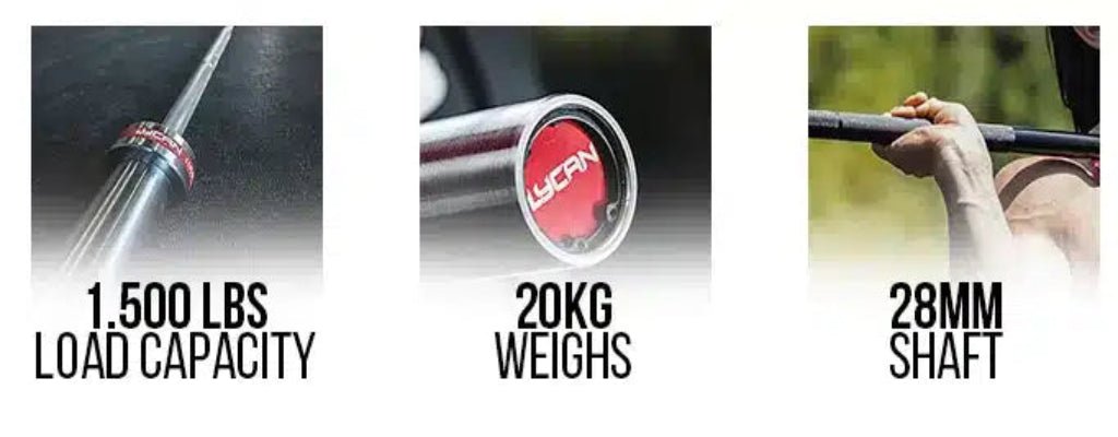 Lycan Fitness - All Black Pro Barbell - Weight Bars - Revive and Lift