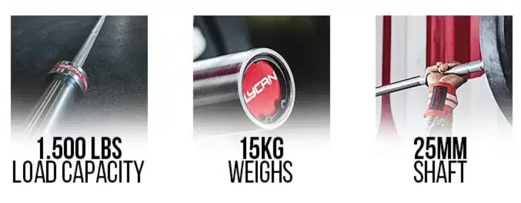 Lycan Fitness - Black Pro Bar - Weight Bars - Revive and Lift