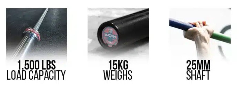 Lycan Fitness - Cerakote Pro Rainbow Barbell - Weight Bars - Revive and Lift