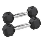 Power Systems Rubber Hex Dumbbell (Pairs) - Dumbbells - Power Systems
