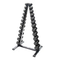 Power Systems Blk Neoprene / Vinyl Dumbbell Set with Vertical Rack - Dumbbell Set - Power Systems