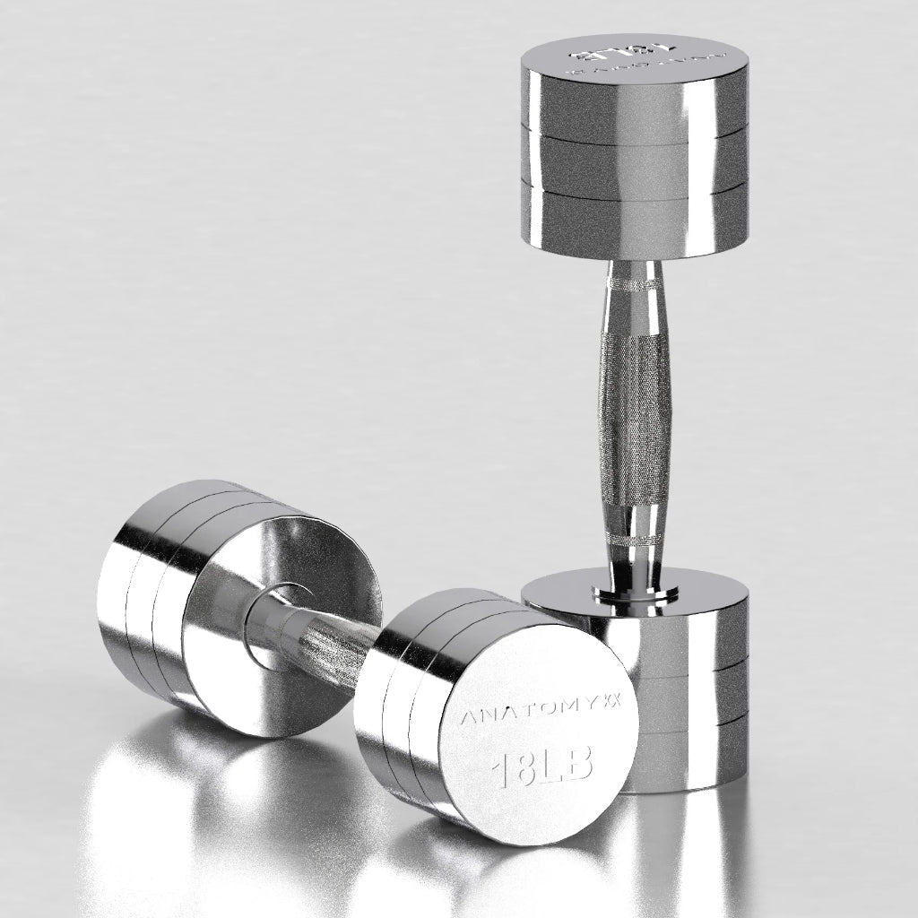 Chrome Round Dumbbell Set | Anatomy Fitness - Dumbbell Set - Anatomy Fitness