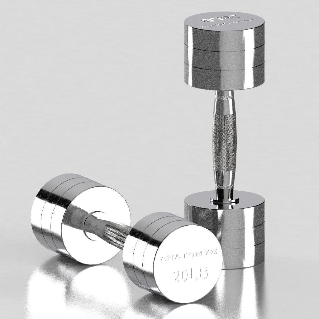 Chrome Round Dumbbell Set | Anatomy Fitness - Dumbbell Set - Anatomy Fitness