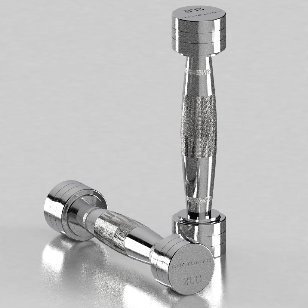Chrome Round Dumbbell Set | Anatomy Fitness - Dumbbell Set - Anatomy Fitness
