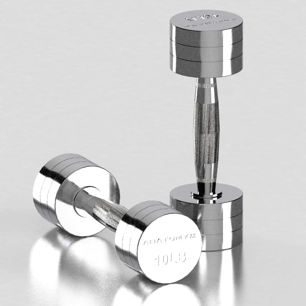 Chrome Round Dumbbell Set | Anatomy Fitness - Dumbbell Set - Anatomy Fitness