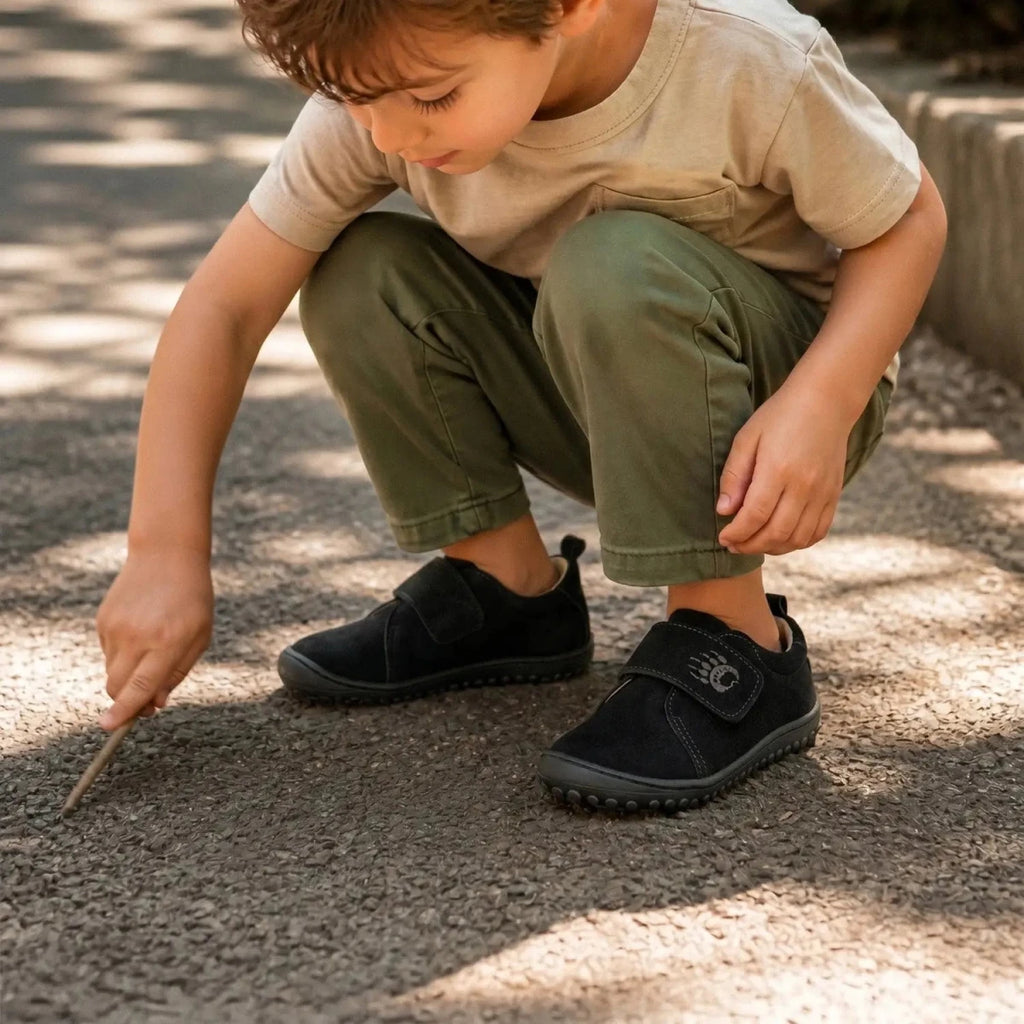 Ursa Black Kids Barefoot Shoes | Bearfoot - Kids Shoe - Bearfoot