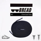 Charcoal Grey Elastic Shoelaces | Bread Laces - Elastic Shoelace - Bread