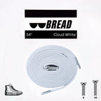 Cloud White Bread Elastic Shoelaces – Tie Once, Stay Tied - Elastic Shoelace - Bread