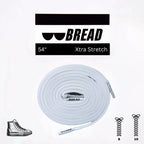 Cloud White Bread Elastic Shoelaces – Tie Once, Stay Tied - Elastic Shoelace - Bread