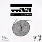 Cloud White Bread Elastic Shoelaces – Tie Once, Stay Tied - Elastic Shoelace - Bread