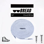 Cloud White Bread Elastic Shoelaces – Tie Once, Stay Tied - Elastic Shoelace - Bread