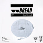 Cloud White Bread Elastic Shoelaces – Tie Once, Stay Tied - Elastic Shoelace - Bread