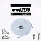 Cloud White Bread Elastic Shoelaces – Tie Once, Stay Tied - Elastic Shoelace - Bread