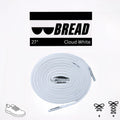 Cloud White Bread Elastic Shoelaces – Tie Once, Stay Tied - Elastic Shoelace - Bread