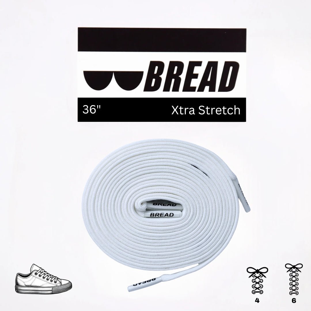 Cloud White Bread Elastic Shoelaces – Tie Once, Stay Tied - Elastic Shoelace - Bread