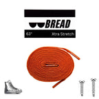 Coral Orange Bread Elastic Shoelaces – Tie Once, Stay Tied - Elastic Shoelace - Bread