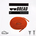Coral Orange Bread Elastic Shoelaces – Tie Once, Stay Tied - Elastic Shoelace - Bread