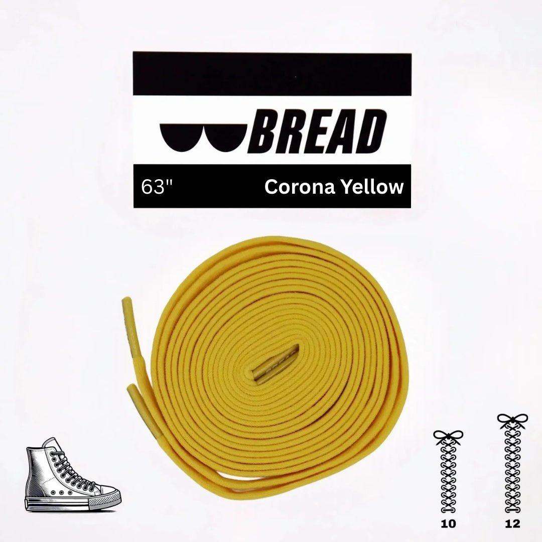 Corona Yellow Bread Elastic Shoelaces – Tie Once, Stay Tied - Elastic Shoelace - Bread