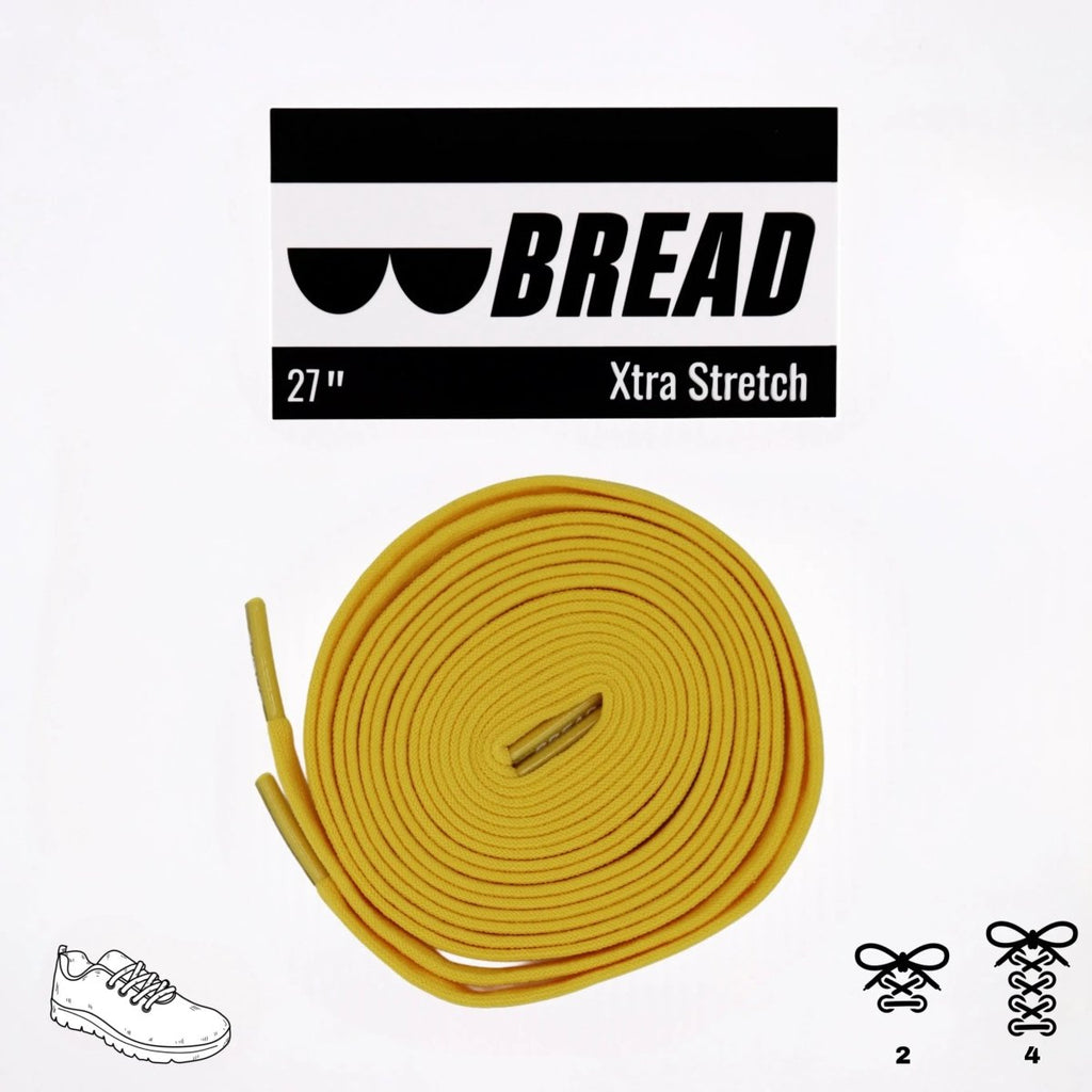 Corona Yellow Bread Elastic Shoelaces – Tie Once, Stay Tied - Elastic Shoelace - Bread