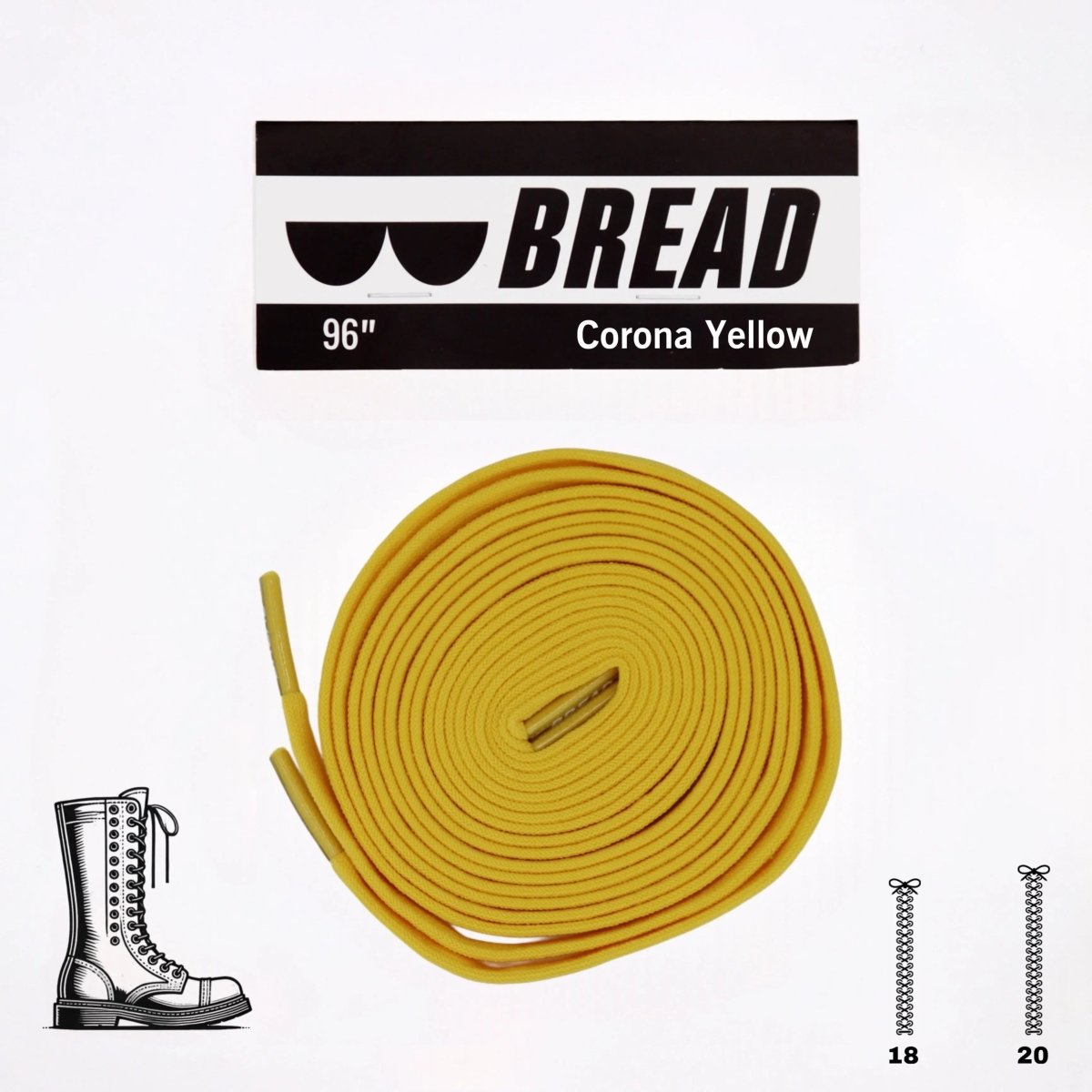 Corona Yellow Bread Elastic Shoelaces – Tie Once, Stay Tied - Elastic Shoelace - Bread