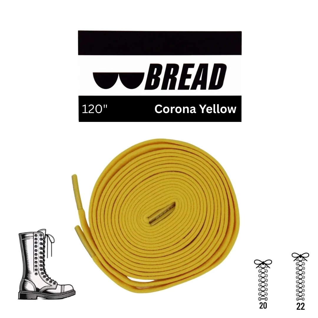 Corona Yellow Bread Elastic Shoelaces – Tie Once, Stay Tied - Elastic Shoelace - Bread