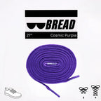 Bread - Cosmic Purple Bread Elastic Shoelaces – Tie Once, Stay Tied - Elastic Shoelace