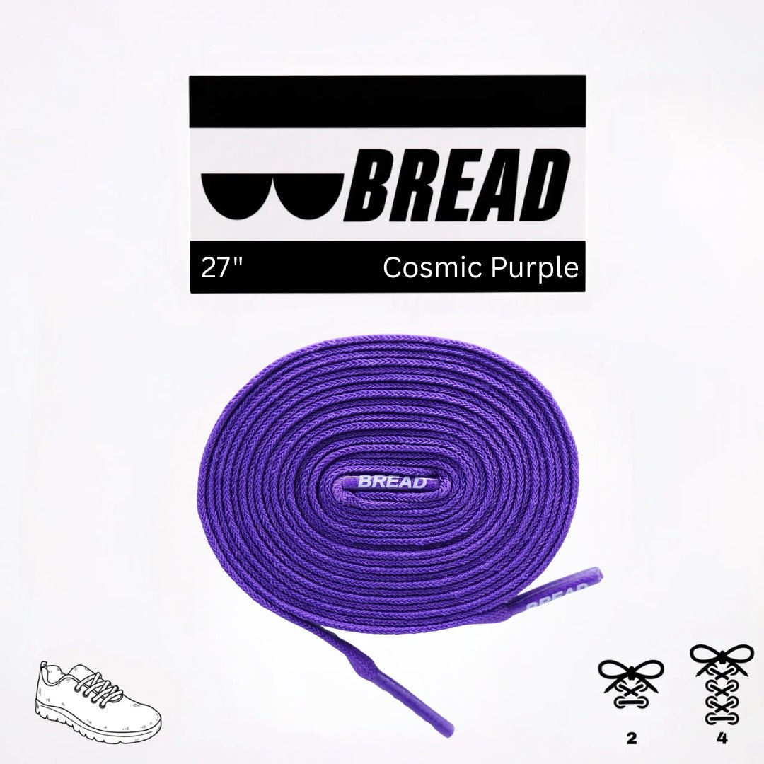 Bread - Cosmic Purple Bread Elastic Shoelaces – Tie Once, Stay Tied - Elastic Shoelace
