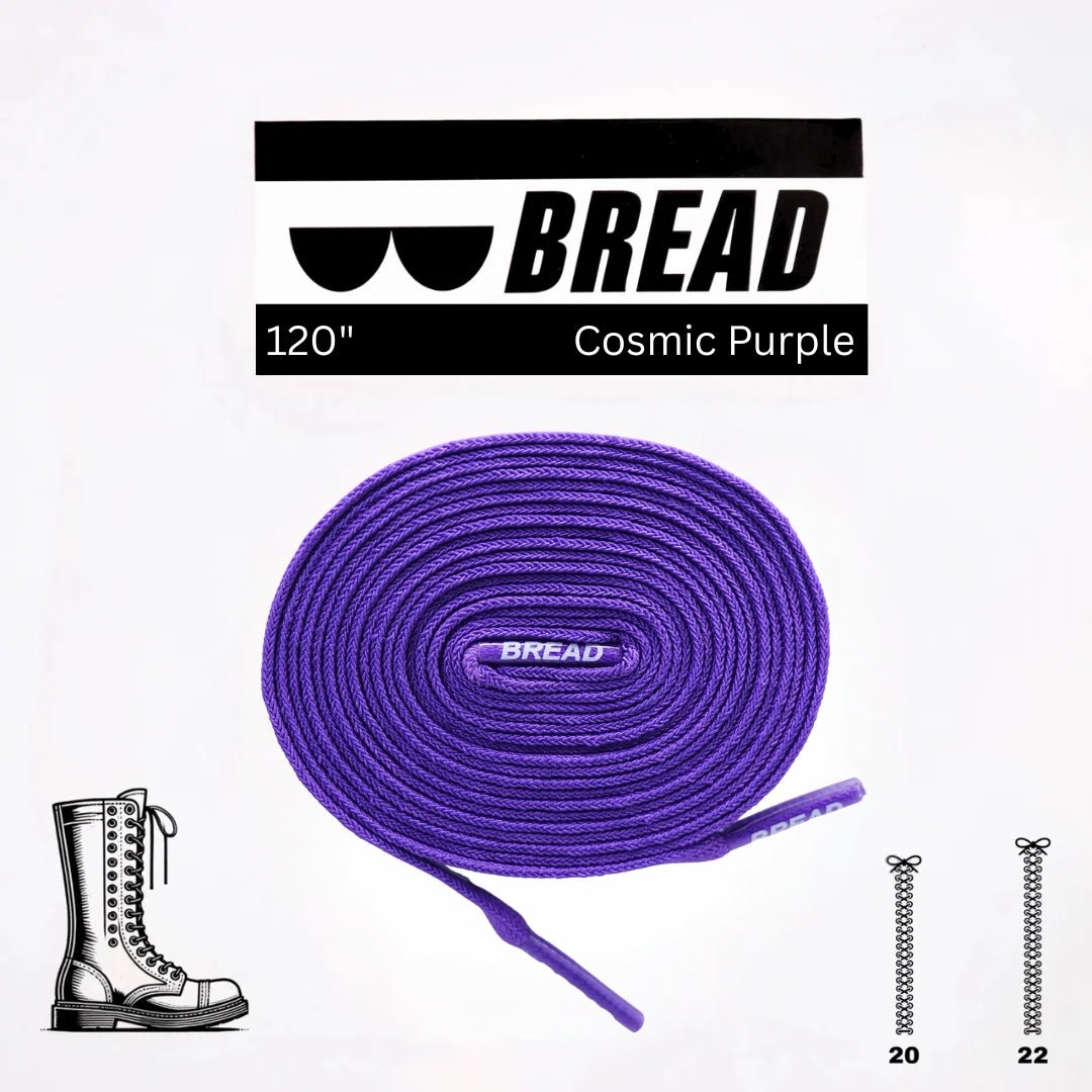 Bread - Cosmic Purple Bread Elastic Shoelaces – Tie Once, Stay Tied - Elastic Shoelace