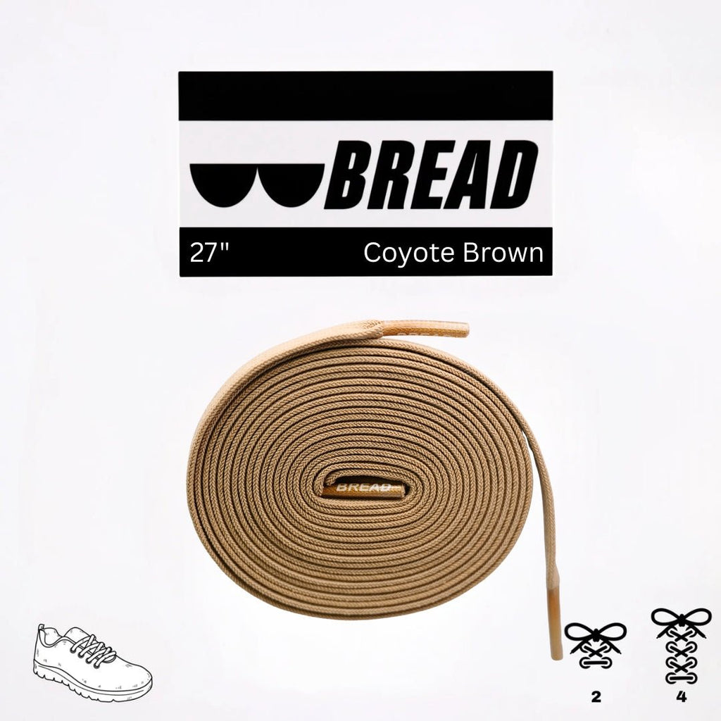 Coyote Brown Elastic Shoelaces | Bread Laces - Elastic Shoelace - Bread