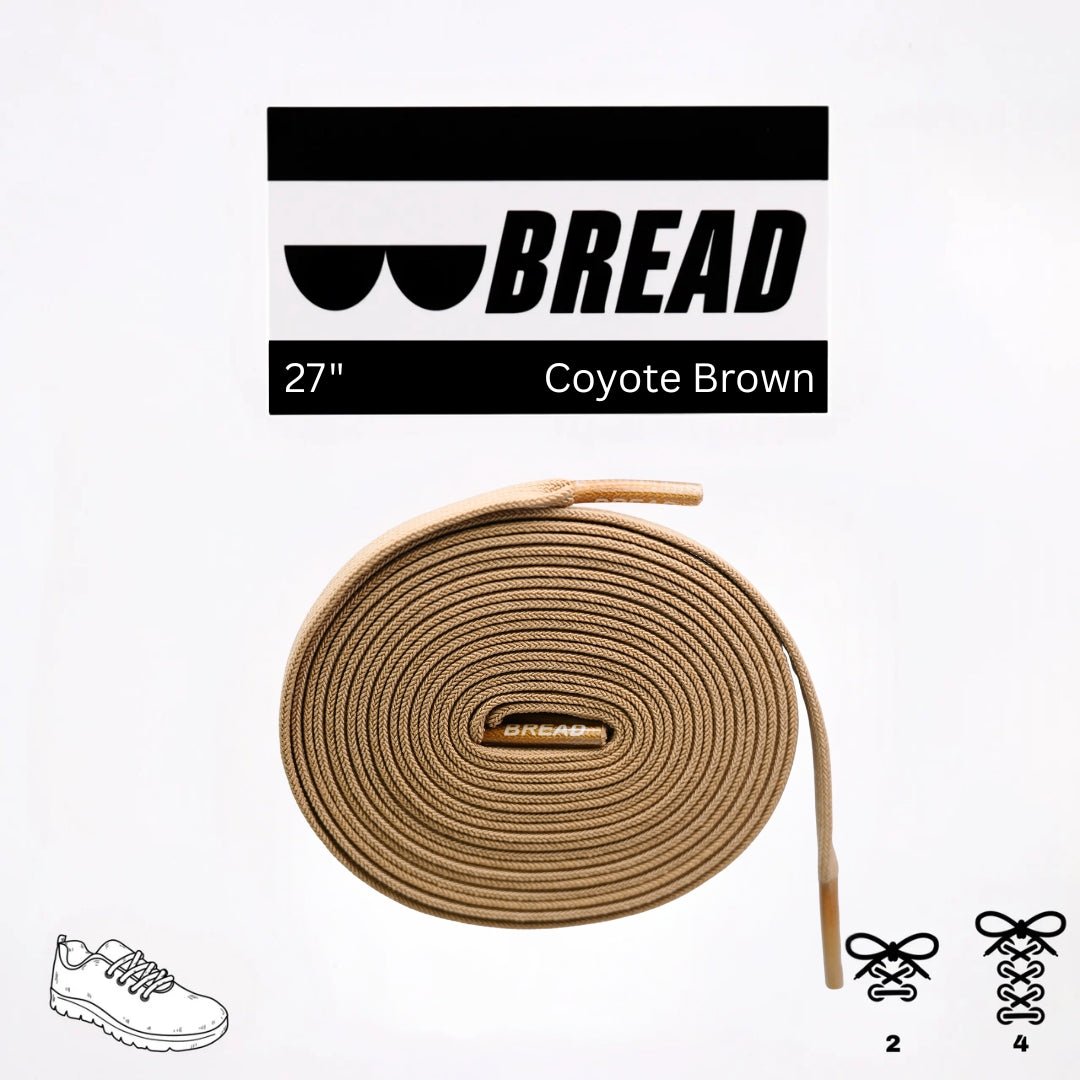 Coyote Brown Elastic Shoelaces | Bread Laces - Elastic Shoelace - Bread