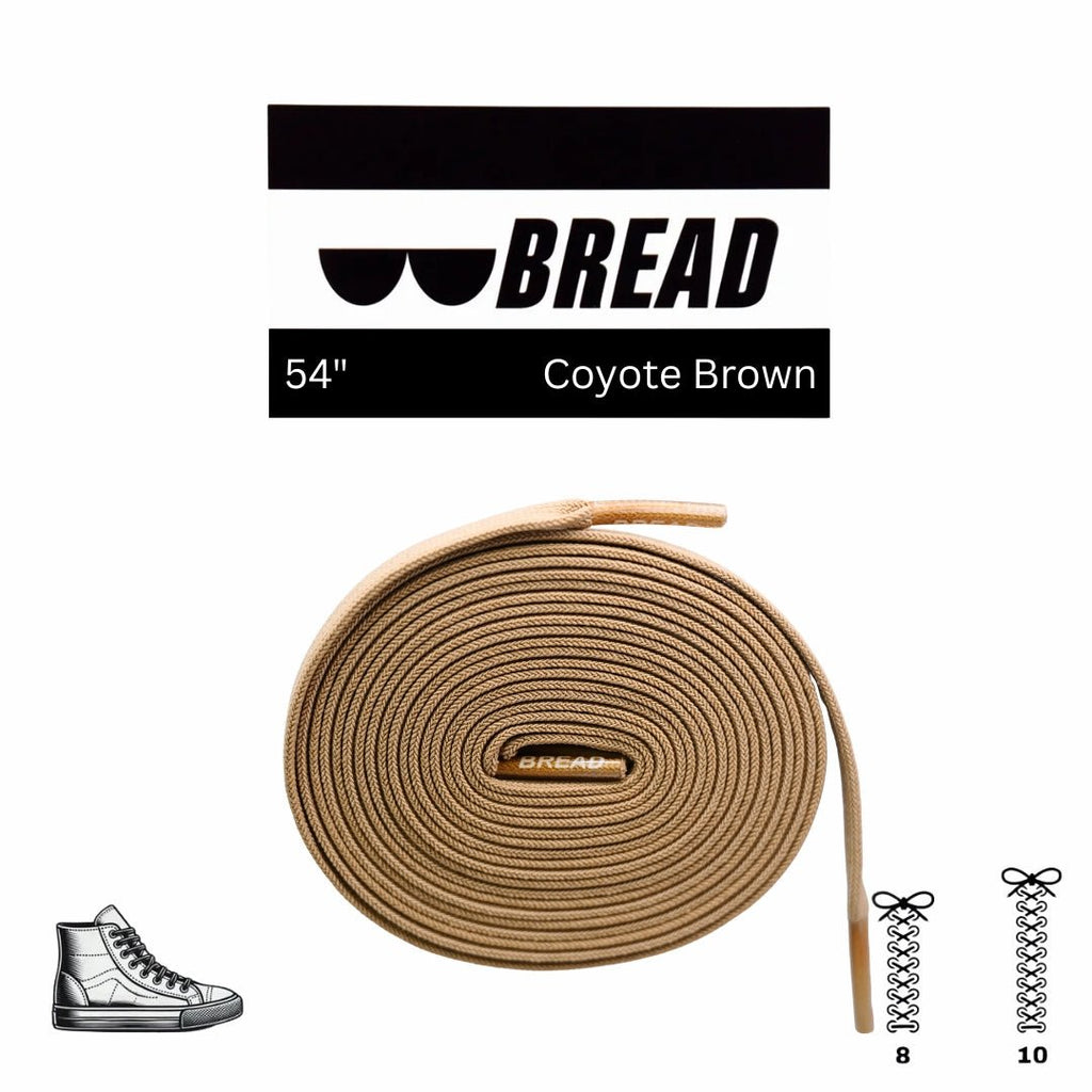 Coyote Brown Elastic Shoelaces | Bread Laces - Elastic Shoelace - Bread