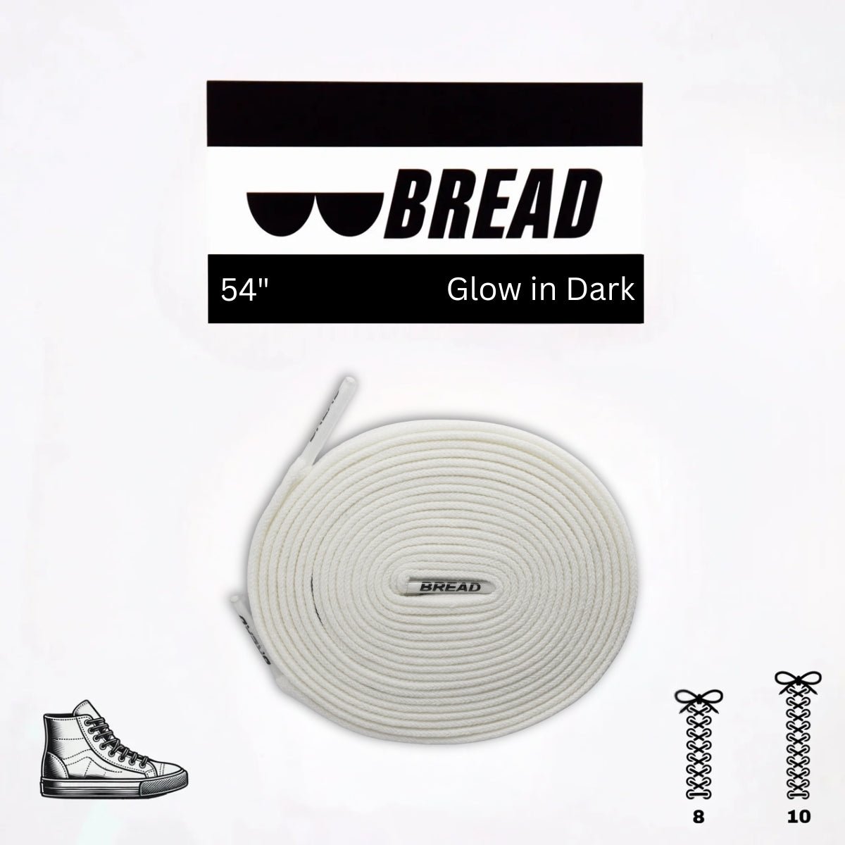 Glow in the Dark Elastic Shoelaces | Bread - Elastic Shoelace - Bread