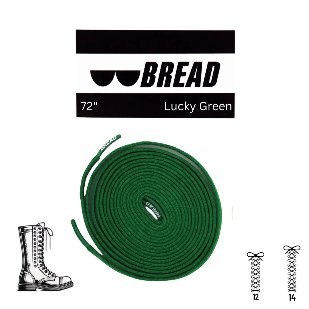 Lucky Green Bread Elastic Shoelaces – Tie Once, Stay Tied - Elastic Shoelace - Bread