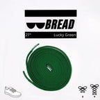 Lucky Green Bread Elastic Shoelaces – Tie Once, Stay Tied - Elastic Shoelace - Bread