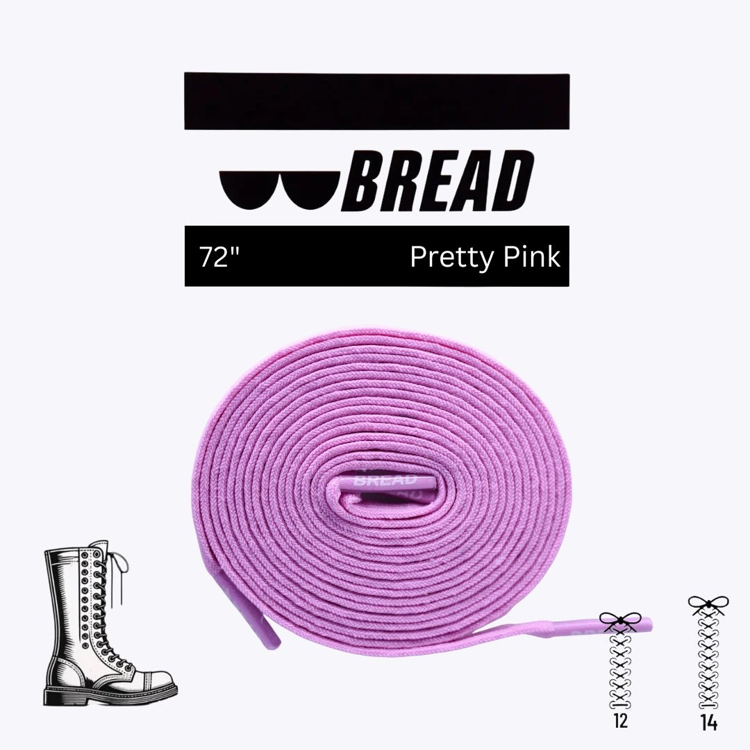 Pretty Pink Bread Elastic Shoelaces – Tie Once, Stay Tied - Elastic Shoelace - Bread