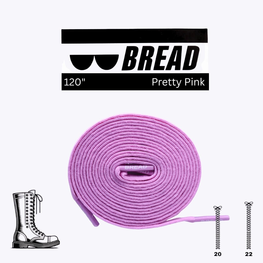 Pretty Pink Bread Elastic Shoelaces – Tie Once, Stay Tied - Elastic Shoelace - Bread